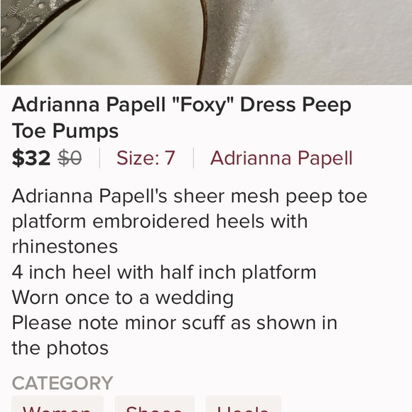 - Adrianna paperless metalic gold heel size 9 - Picture 9 of 12